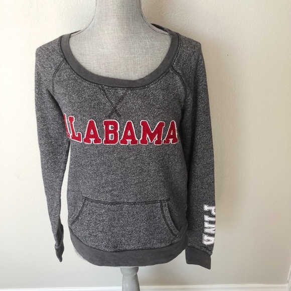 PINK Victoria's Secret Tops - PINK PRETTY GRAY PINK ON SLEEVES SIZE MEDIUM